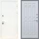 Входная металлическая Дверь Рекс (REX) 5 Белая Шагрень FL-33 Белый ясень в Черноголовке