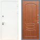 Входная металлическая Дверь Рекс (REX) 5 Белая Шагрень FL-128 Морёная берёза в Черноголовке