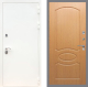 Входная металлическая Дверь Рекс (REX) 5 Белая Шагрень FL-128 Дуб в Черноголовке