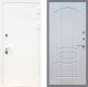 Входная металлическая Дверь Рекс (REX) 5 Белая Шагрень FL-128 Сандал белый в Черноголовке