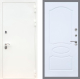 Входная металлическая Дверь Рекс (REX) 5 Белая Шагрень FL-128 Силк Сноу в Черноголовке