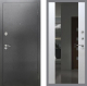 Входная металлическая Дверь Рекс (REX) 2А Серебро Антик СБ-16 Зеркало Белый ясень в Черноголовке