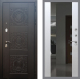 Входная металлическая Дверь Рекс (REX) 10 СБ-16 Зеркало Белый ясень в Черноголовке