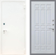 Входная металлическая Дверь Рекс (REX) 1А Белая шагрень FL-33 Белый ясень в Черноголовке