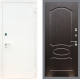 Входная металлическая Дверь Рекс (REX) 1А Белая шагрень FL-128 Венге светлый в Черноголовке
