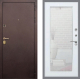 Входная металлическая Дверь Рекс (REX) Лайт 3К Зеркало Пастораль Белый ясень в Черноголовке