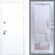 Входная металлическая Дверь Рекс (REX) 13 Силк Сноу Зеркало Пастораль Сандал белый в Черноголовке