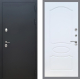 Входная металлическая Дверь Рекс (REX) 5 Черный Муар FL-128 Белый ясень в Черноголовке