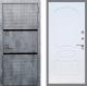 Входная металлическая Дверь Рекс (REX) 15 Бетон Темный FL-128 Белый ясень в Черноголовке