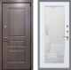 Входная металлическая Дверь Рекс (REX) Премиум-S Зеркало Пастораль Белый ясень в Черноголовке