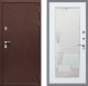 Входная металлическая Дверь Рекс (REX) 5А Зеркало Пастораль Белый ясень в Черноголовке