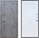 Входная металлическая Дверь Рекс (REX) 13 Бетон Темный FL-128 Белый ясень в Черноголовке