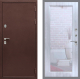 Входная металлическая Дверь Рекс (REX) 5 металл 3 мм Зеркало Пастораль Сандал белый в Черноголовке